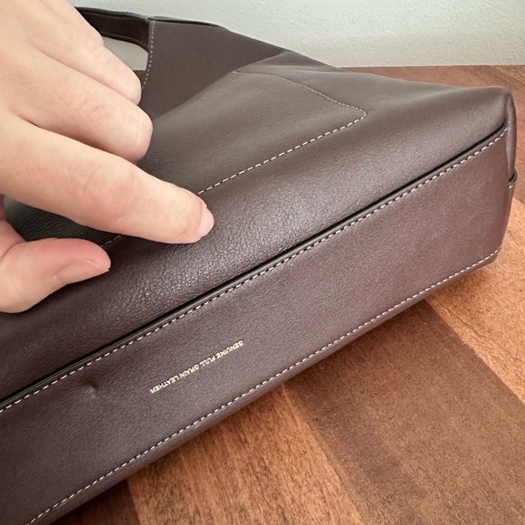 Coach Brooklyn 28 in Maple Brown Leather Shoulder Bag EUX - Picture 7 of 8